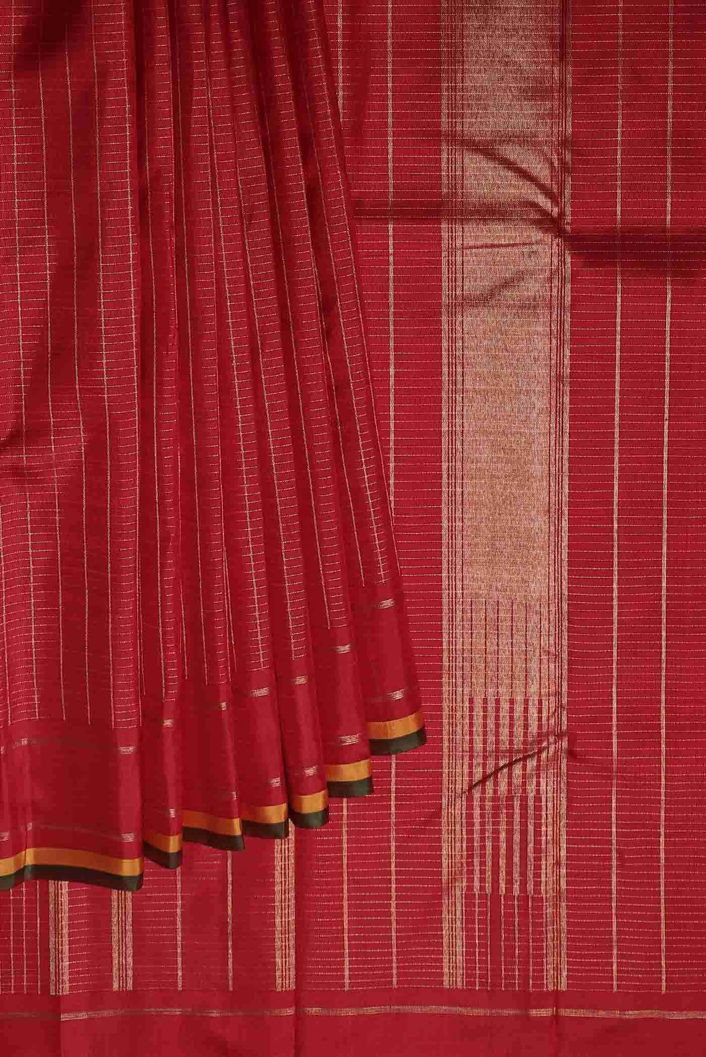 Pure Silk Pure Zari Red Kanjivaram Saree