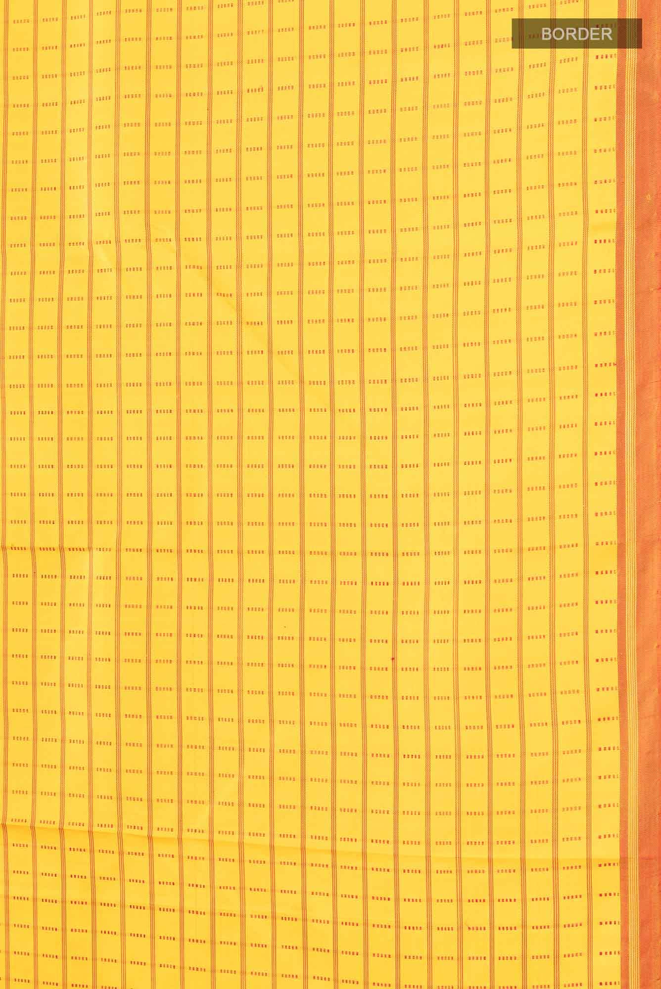 Pure Silk Pure Zari Yellow Kanchipuram Saree