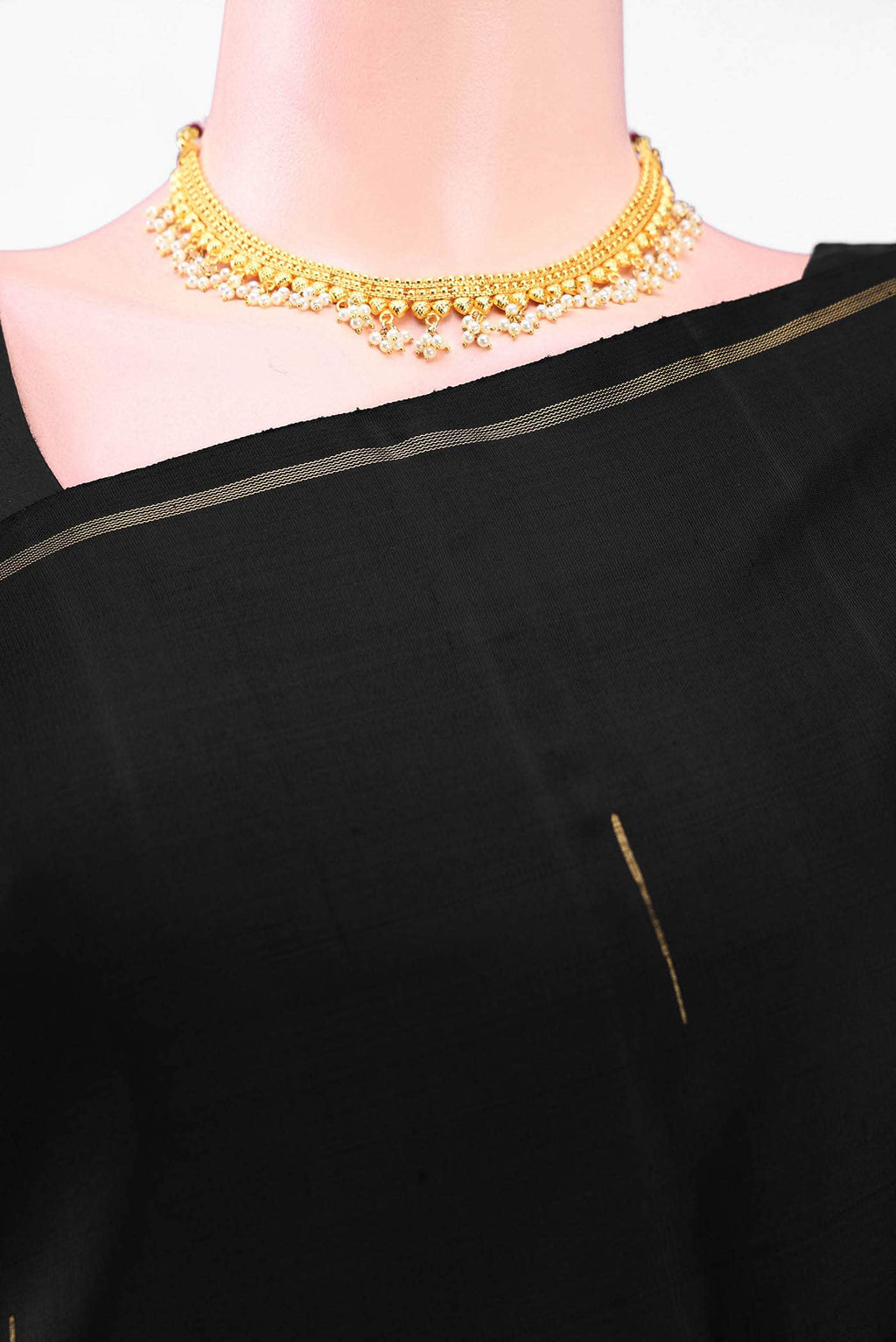 Black Kanchipuram Silk Saree