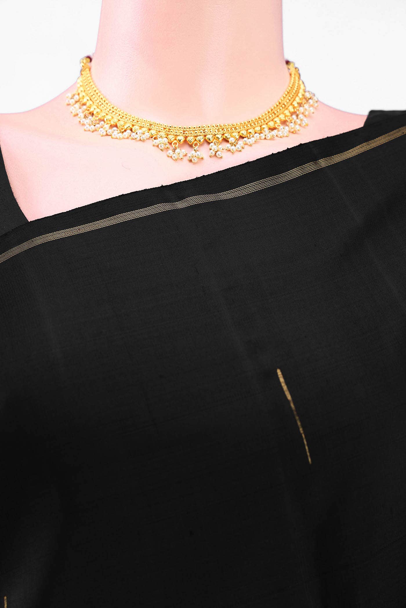 Black Kanchipuram Silk Saree