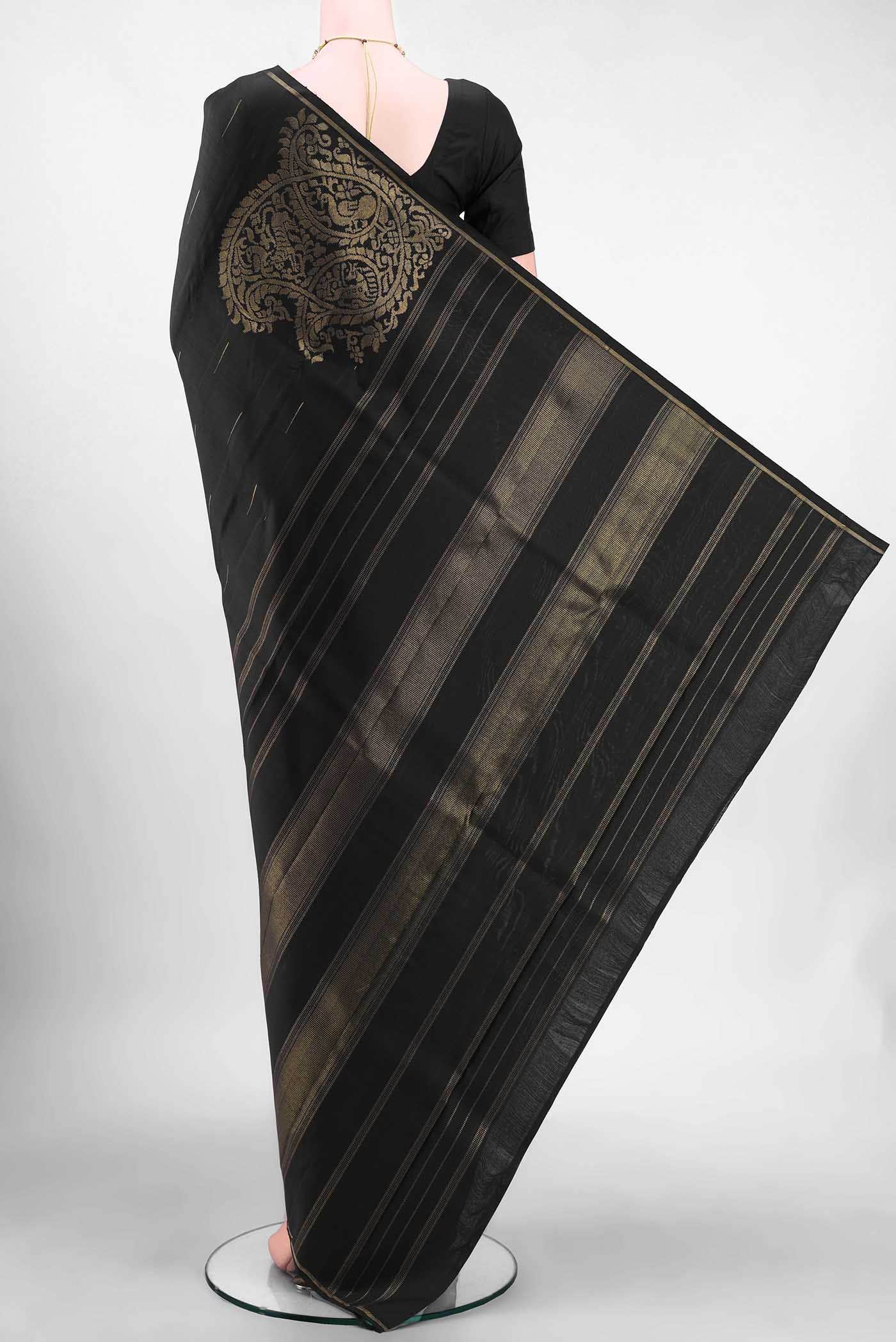 Black Kanchipuram Silk Saree