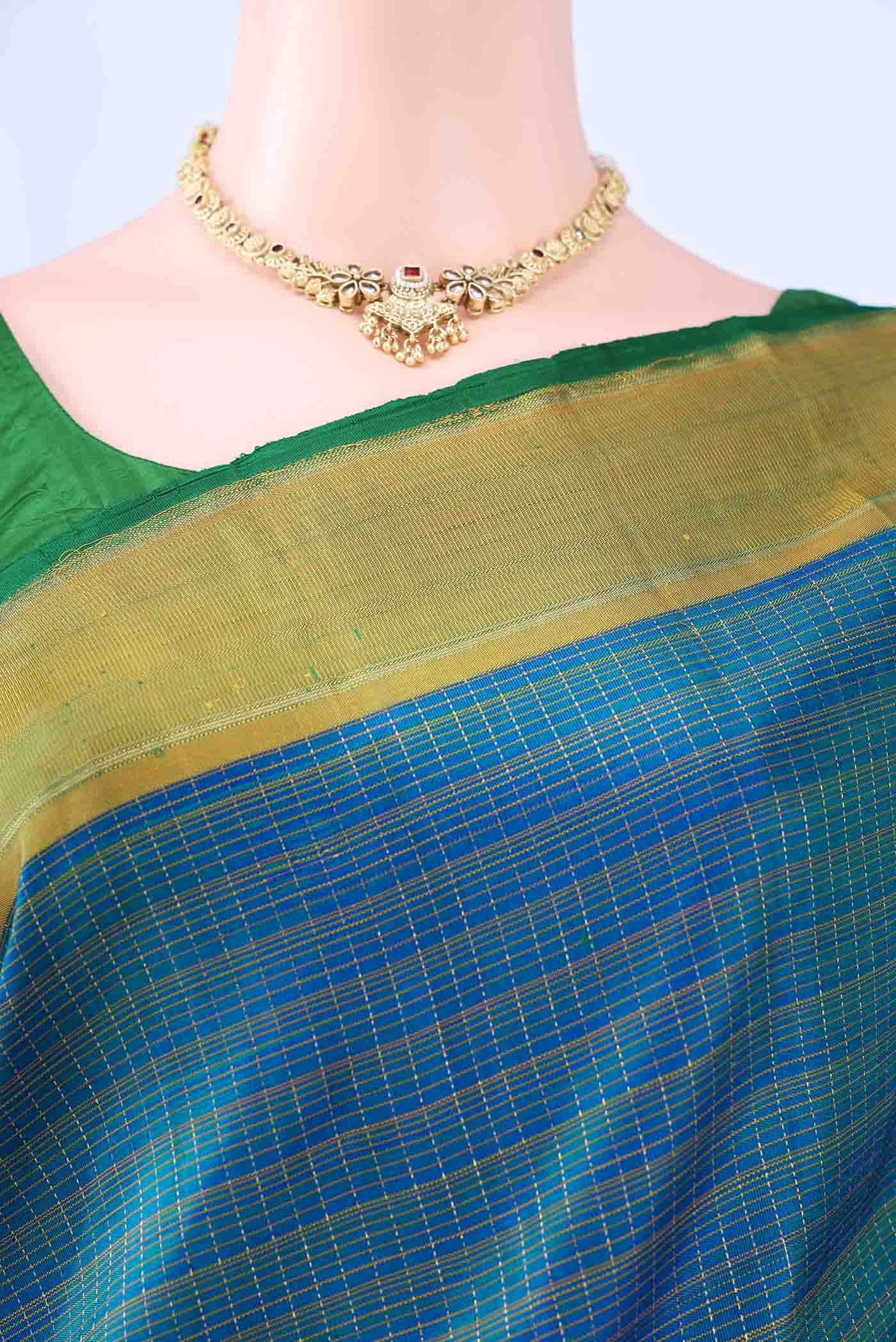 Blue Kanchipuram Silk Saree