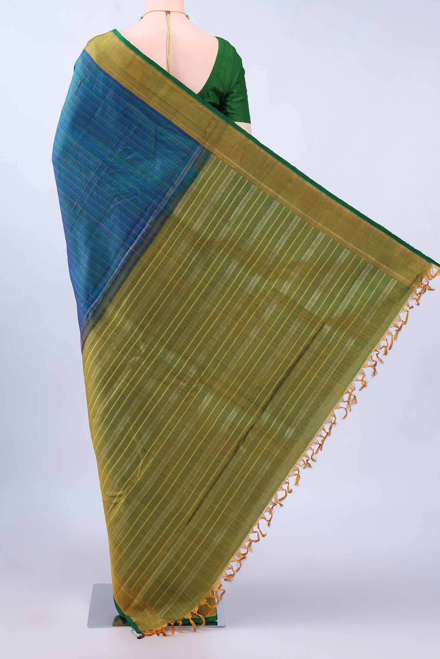 Blue Kanchipuram Silk Saree