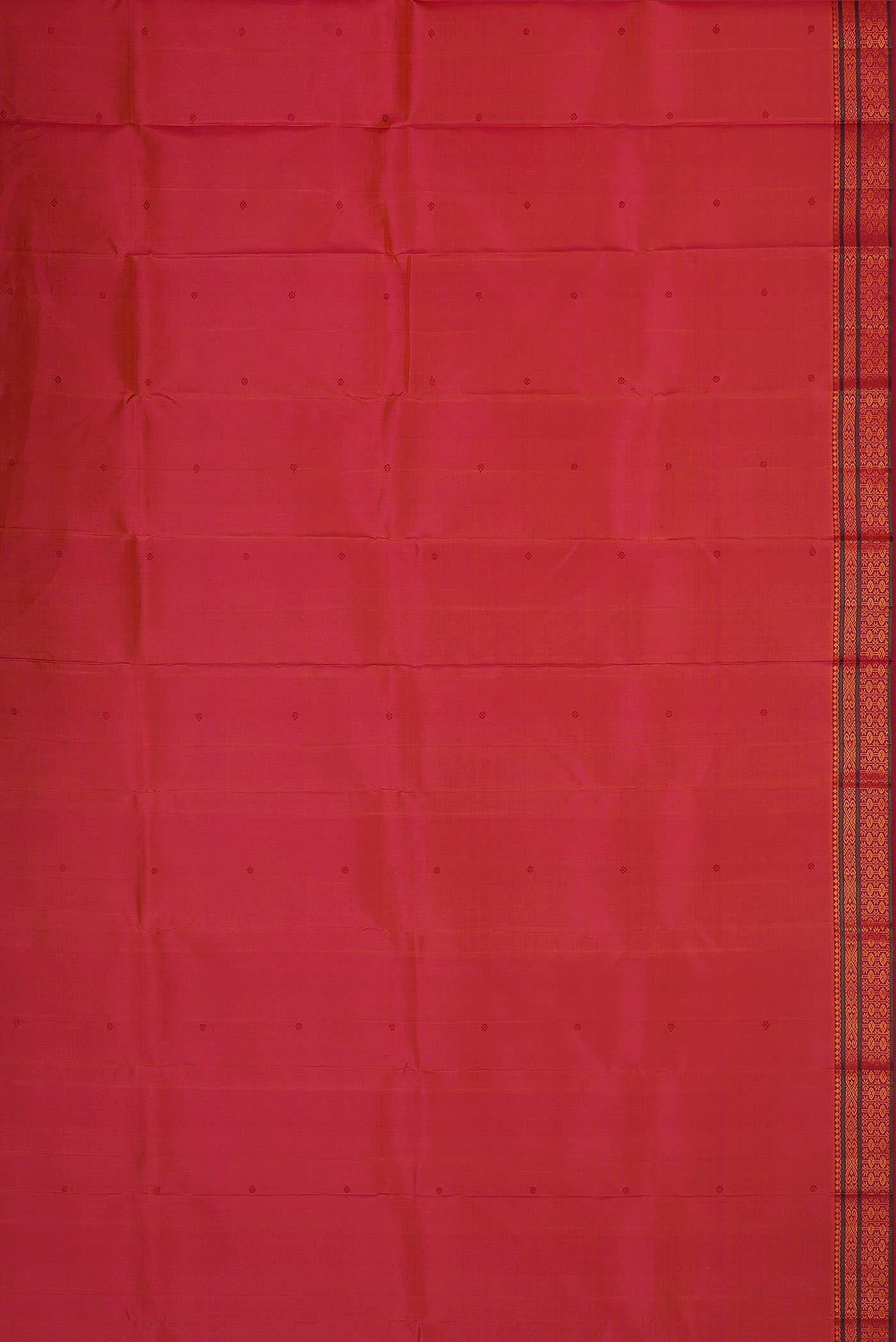 Coral Kanchipuram Silk Saree