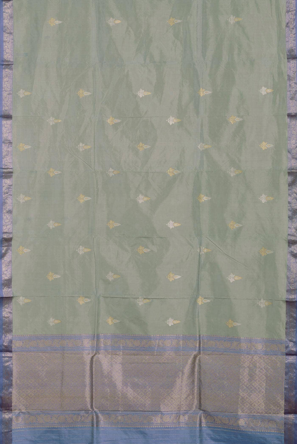 Blue Banarasi Katan Silk Saree
