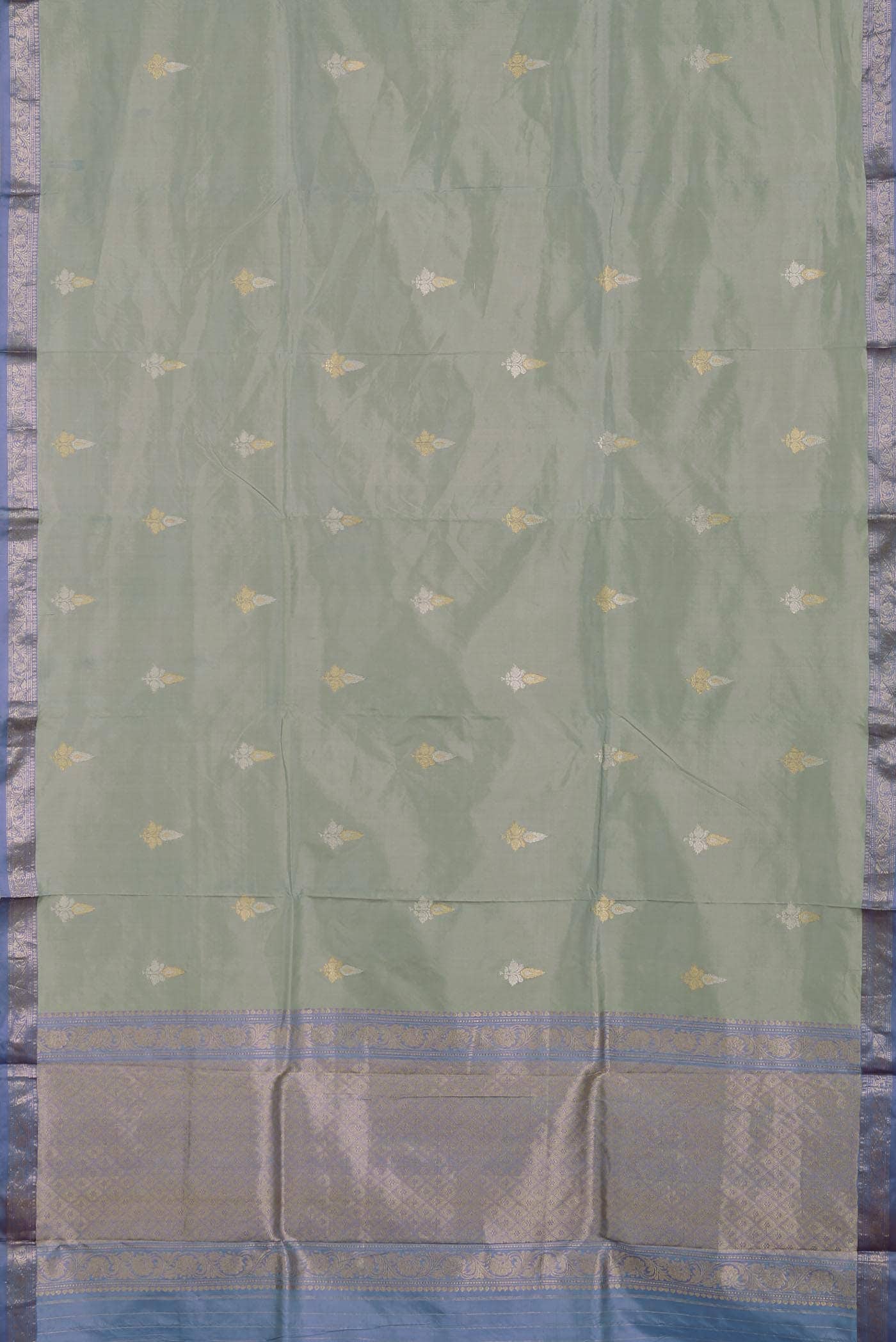 Blue Banarasi Katan Silk Saree
