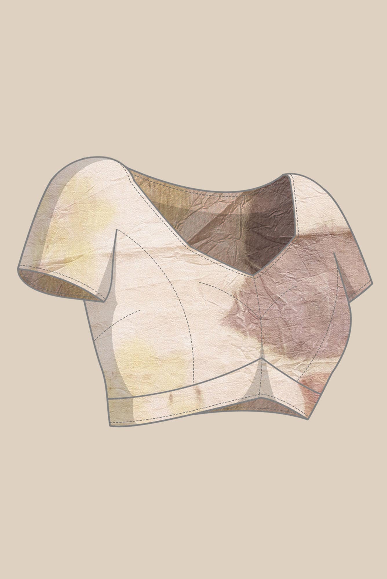 Sandal Bhagalpuri Tussar Silk Saree