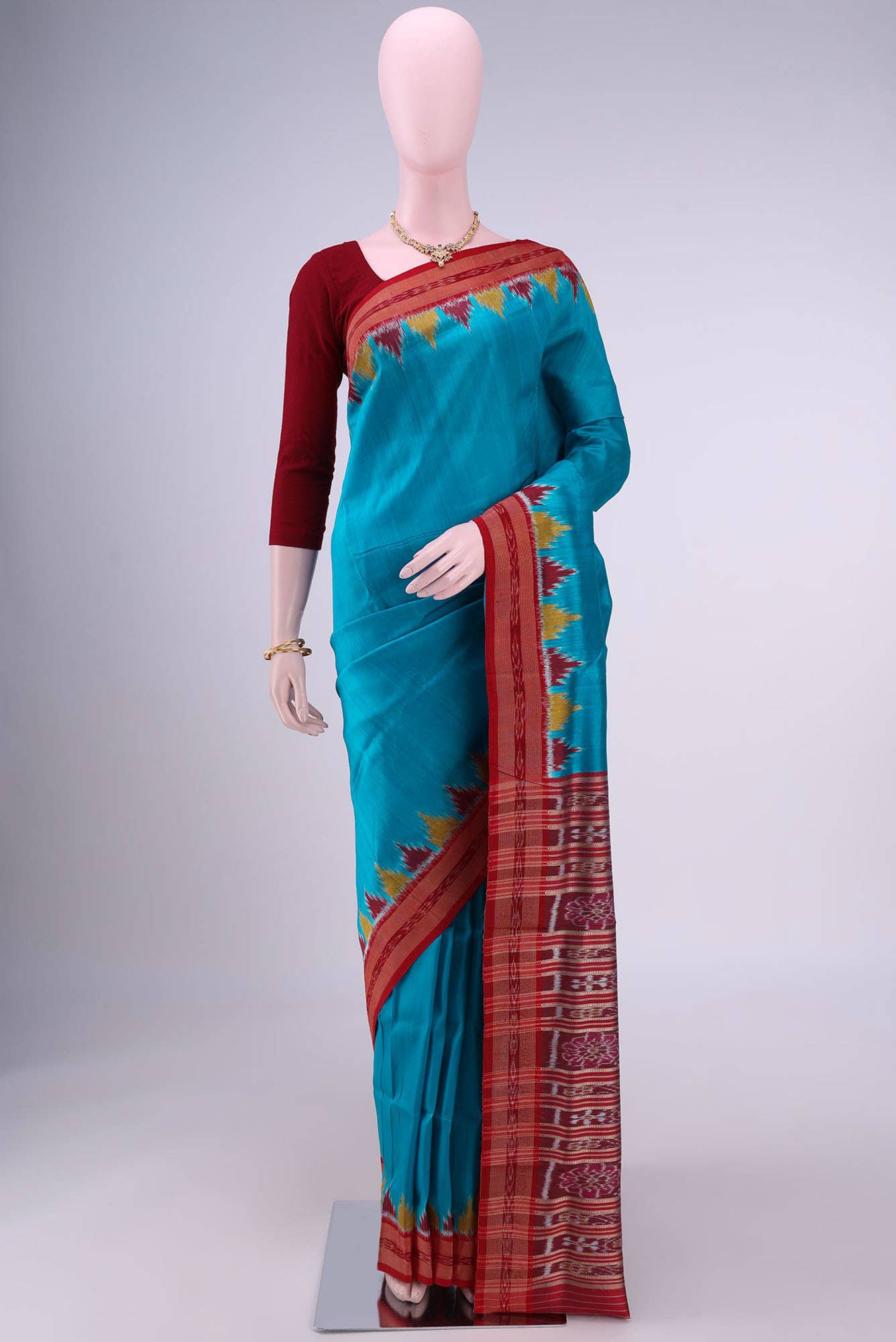 Blue Orissa Silk Saree