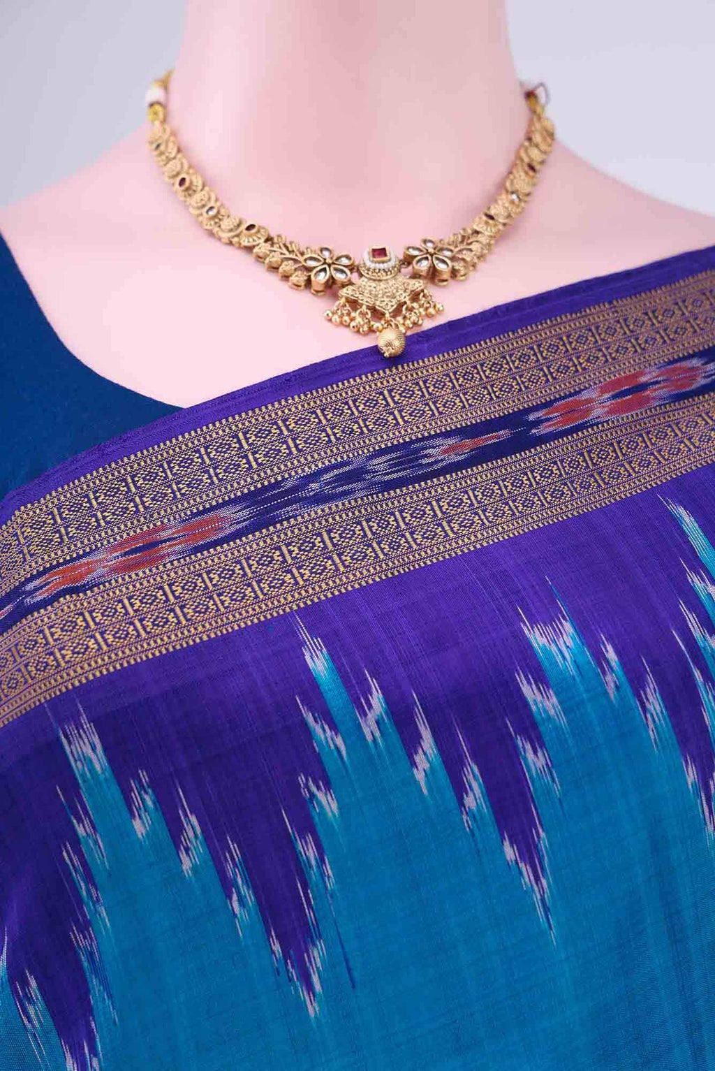 Blue Orissa Silk Saree
