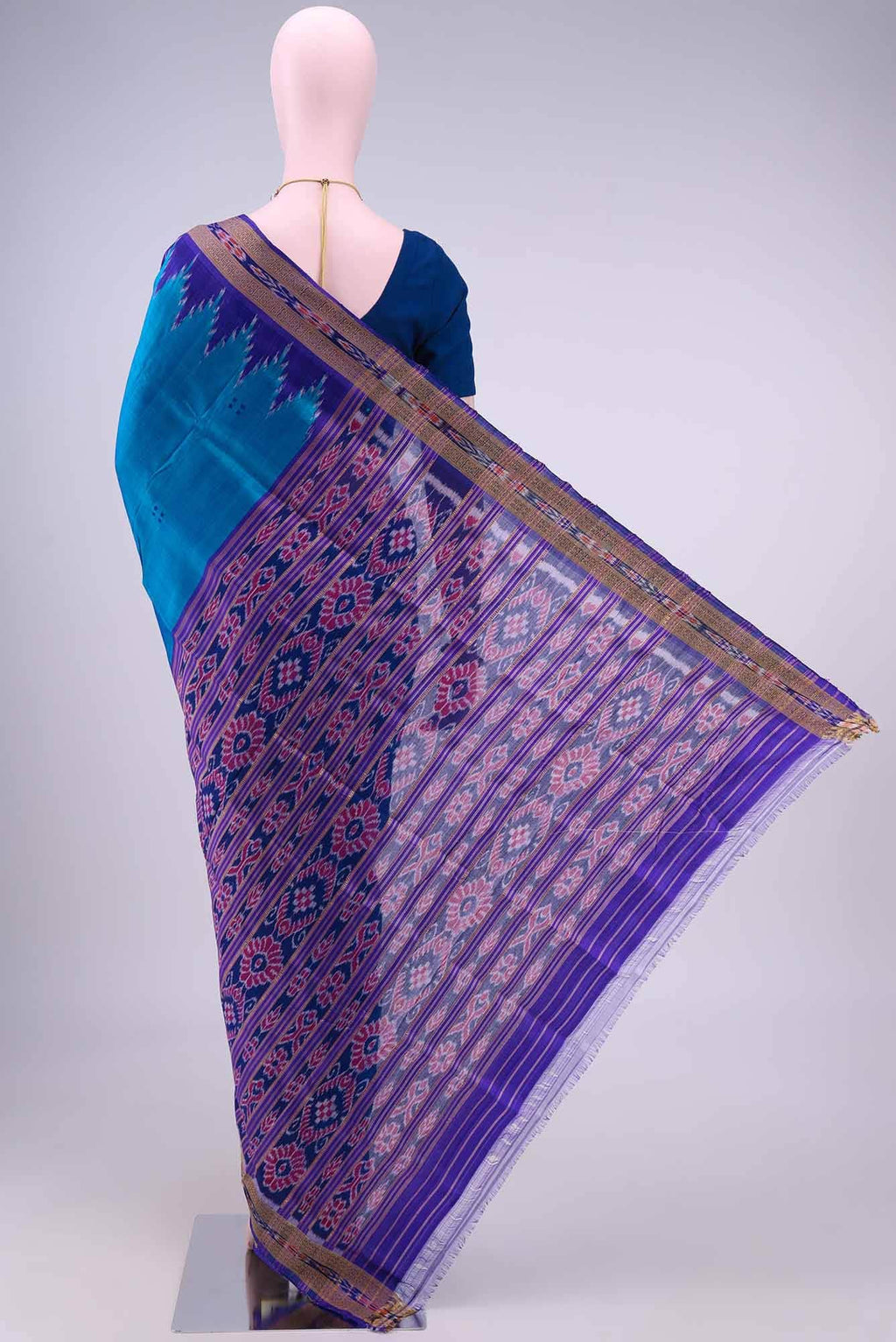 Blue Orissa Silk Saree