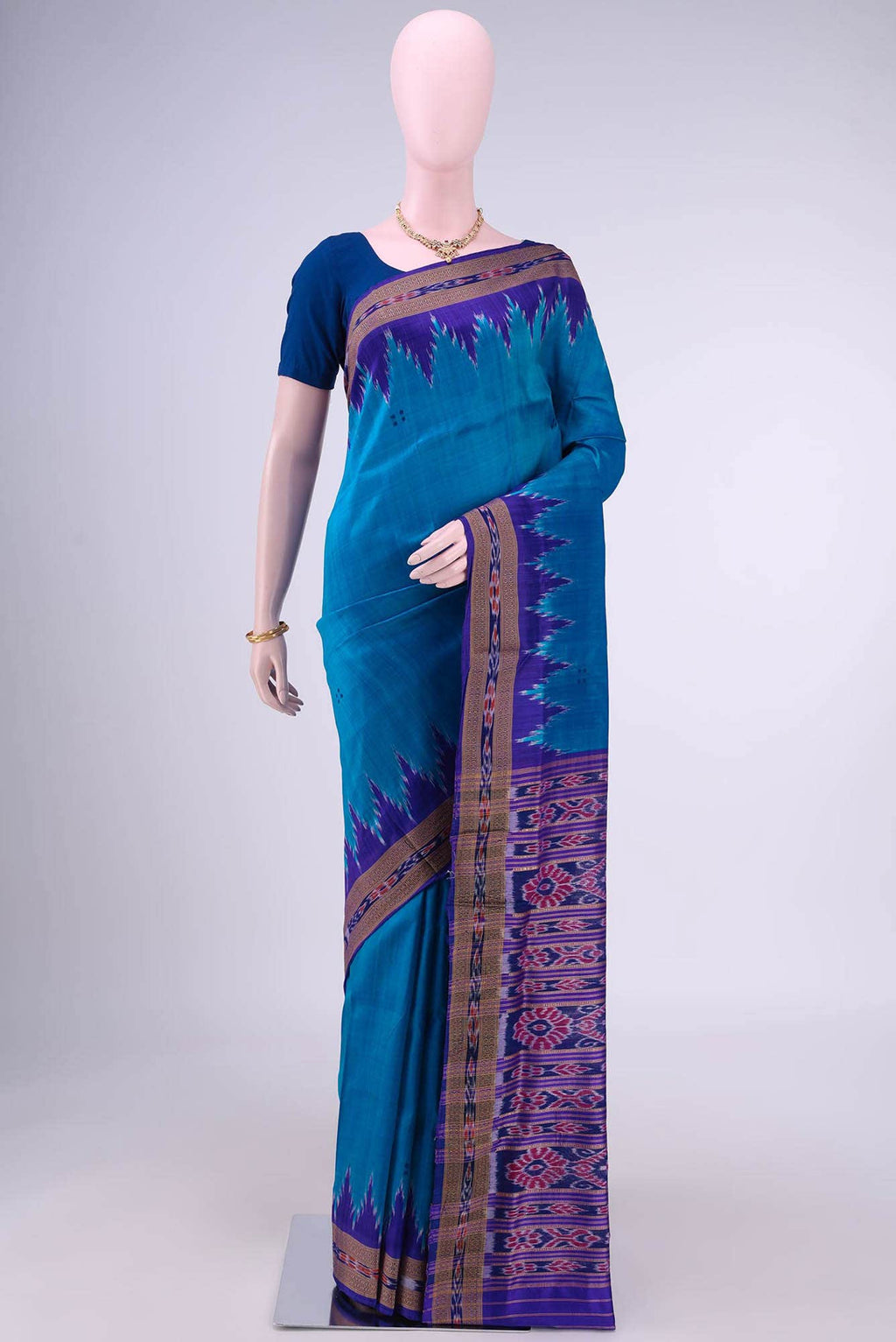 Blue Orissa Silk Saree