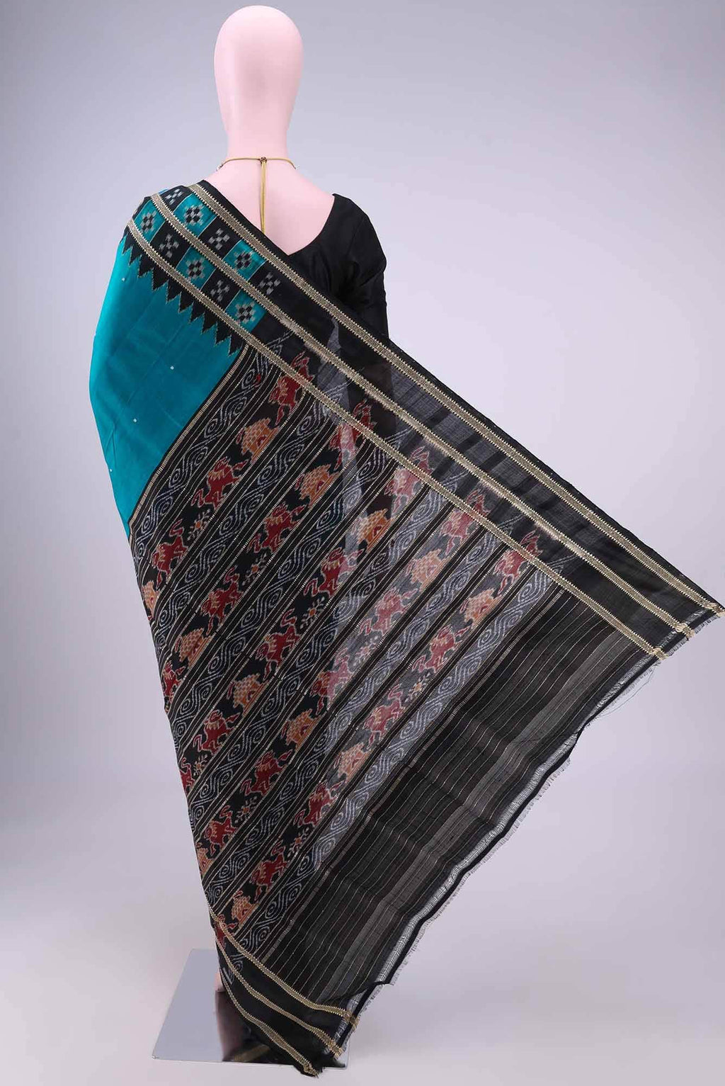 Blue Orissa Silk Saree