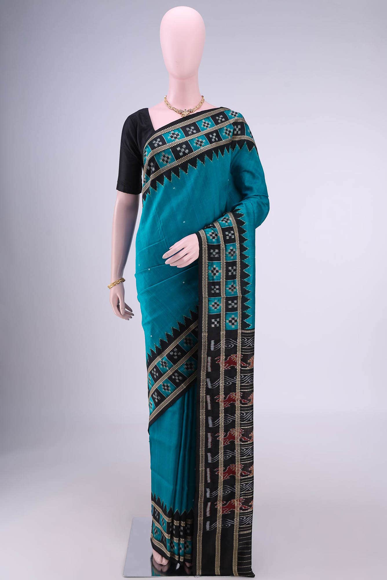 Blue Orissa Silk Saree