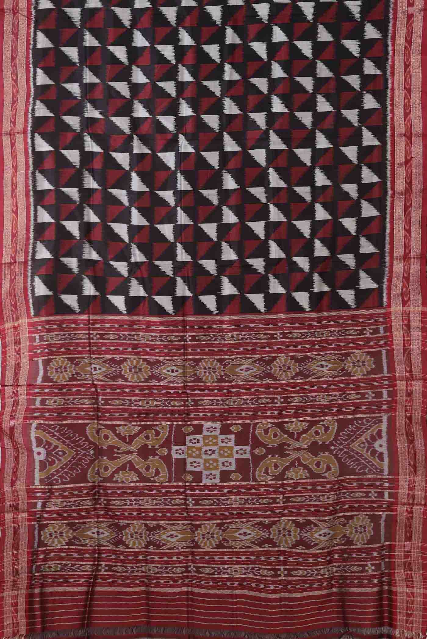 Black Orissa Silk Saree