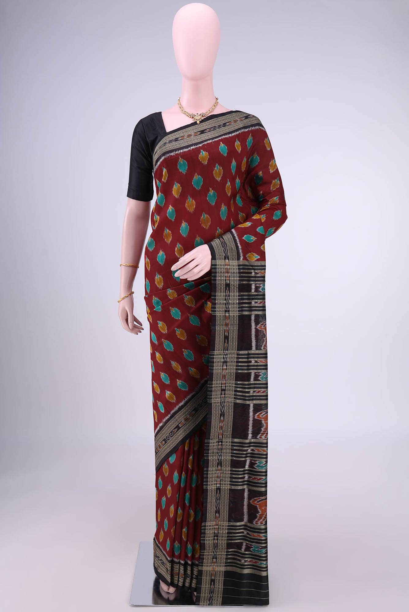 Red Orissa Silk Saree