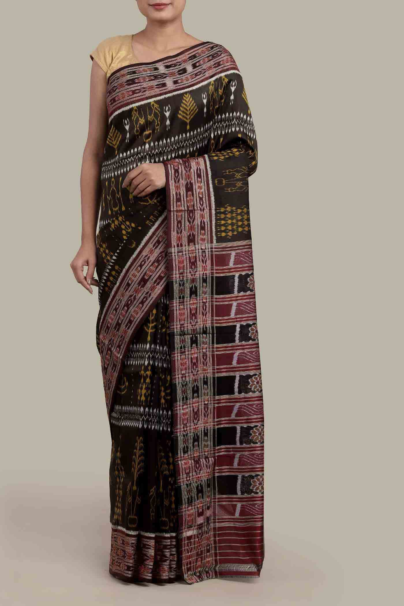 Black Orissa Silk Saree