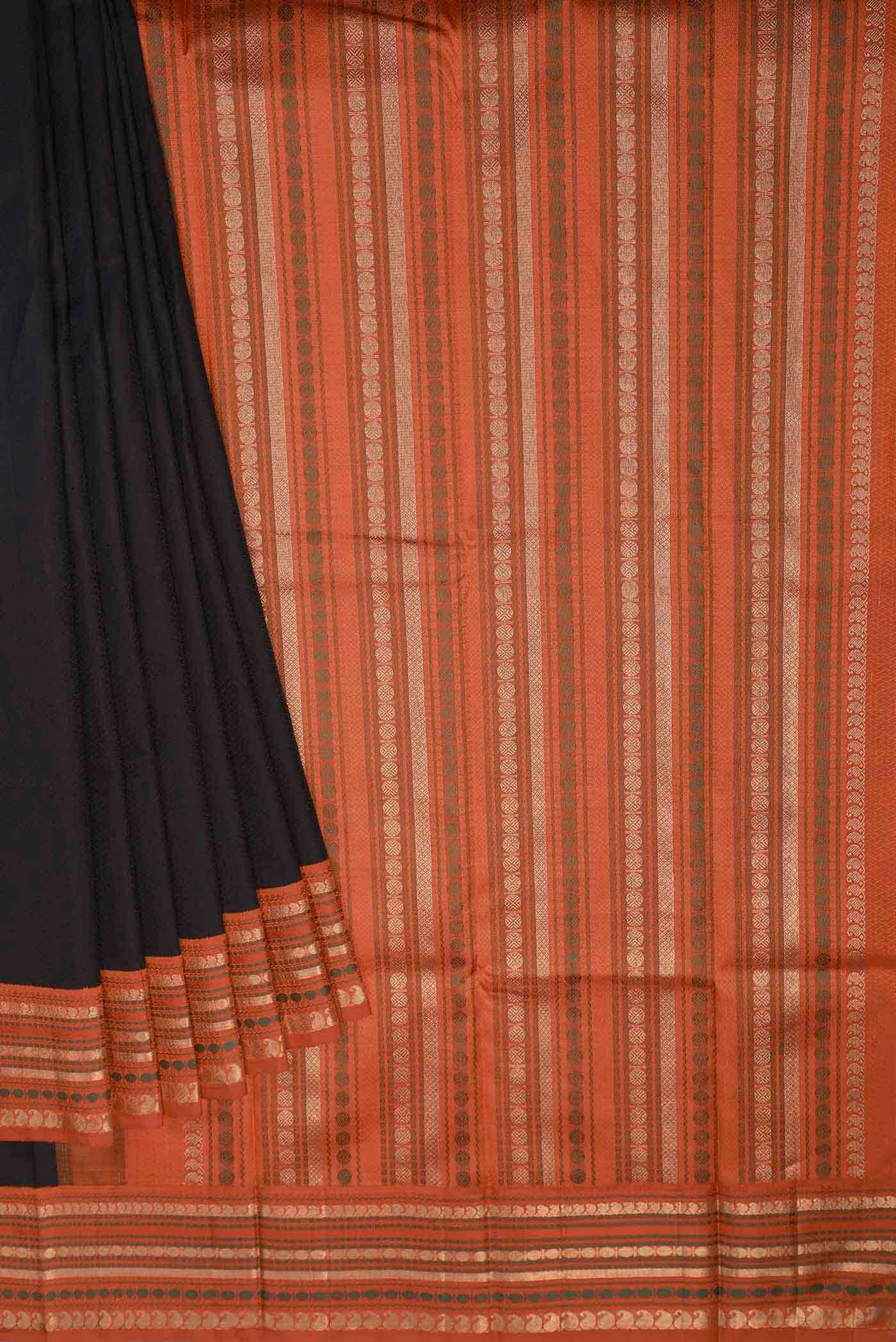 Black Kanchipuram Silk Saree