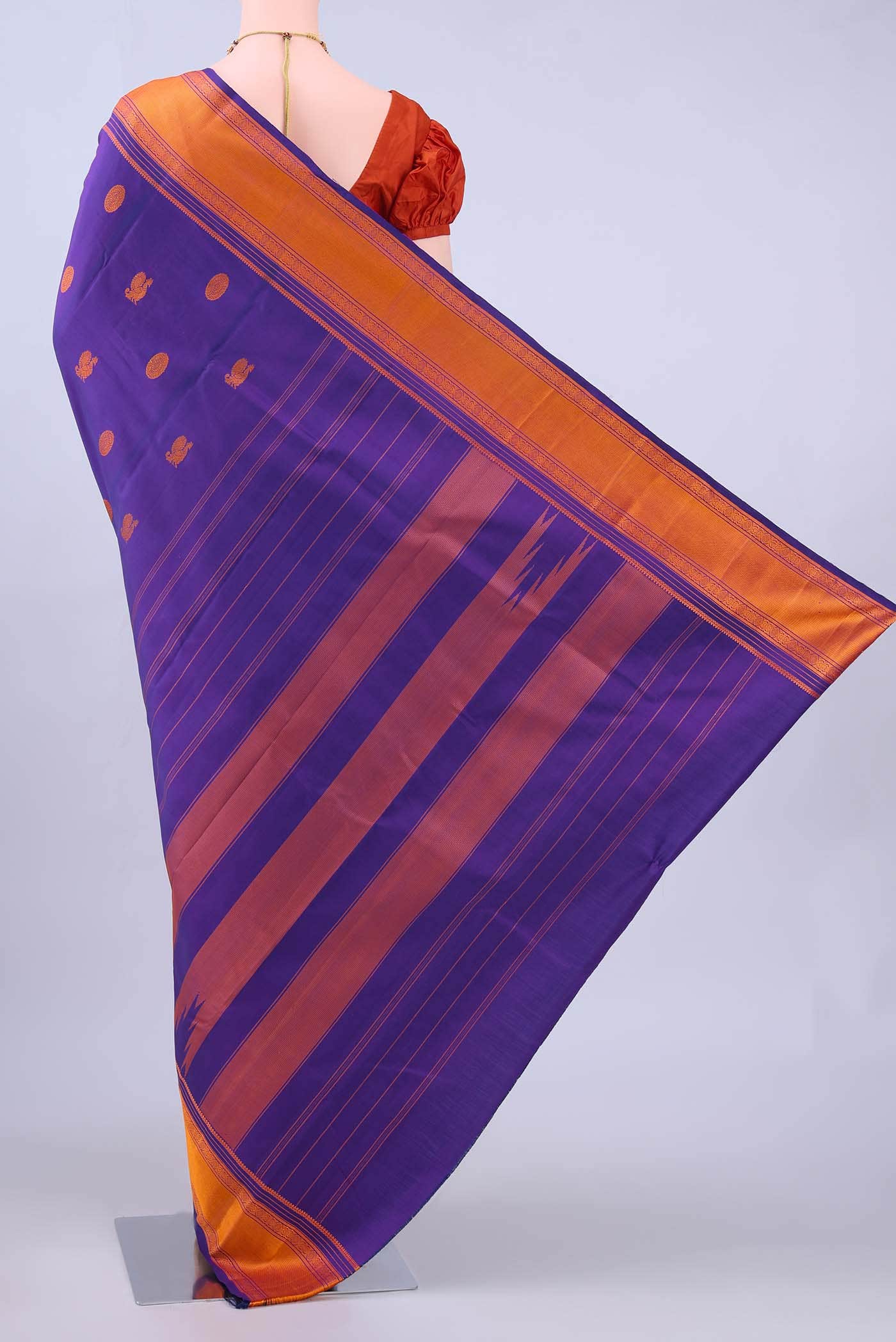 Purple Kanchipuram Silk Saree
