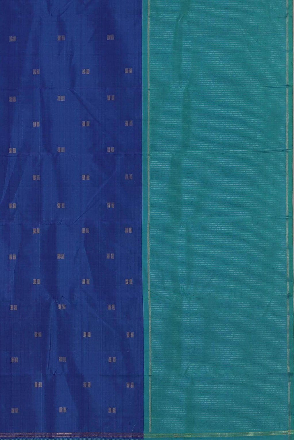 Pure Silk Pure Zari Blue Kanchipuram Saree
