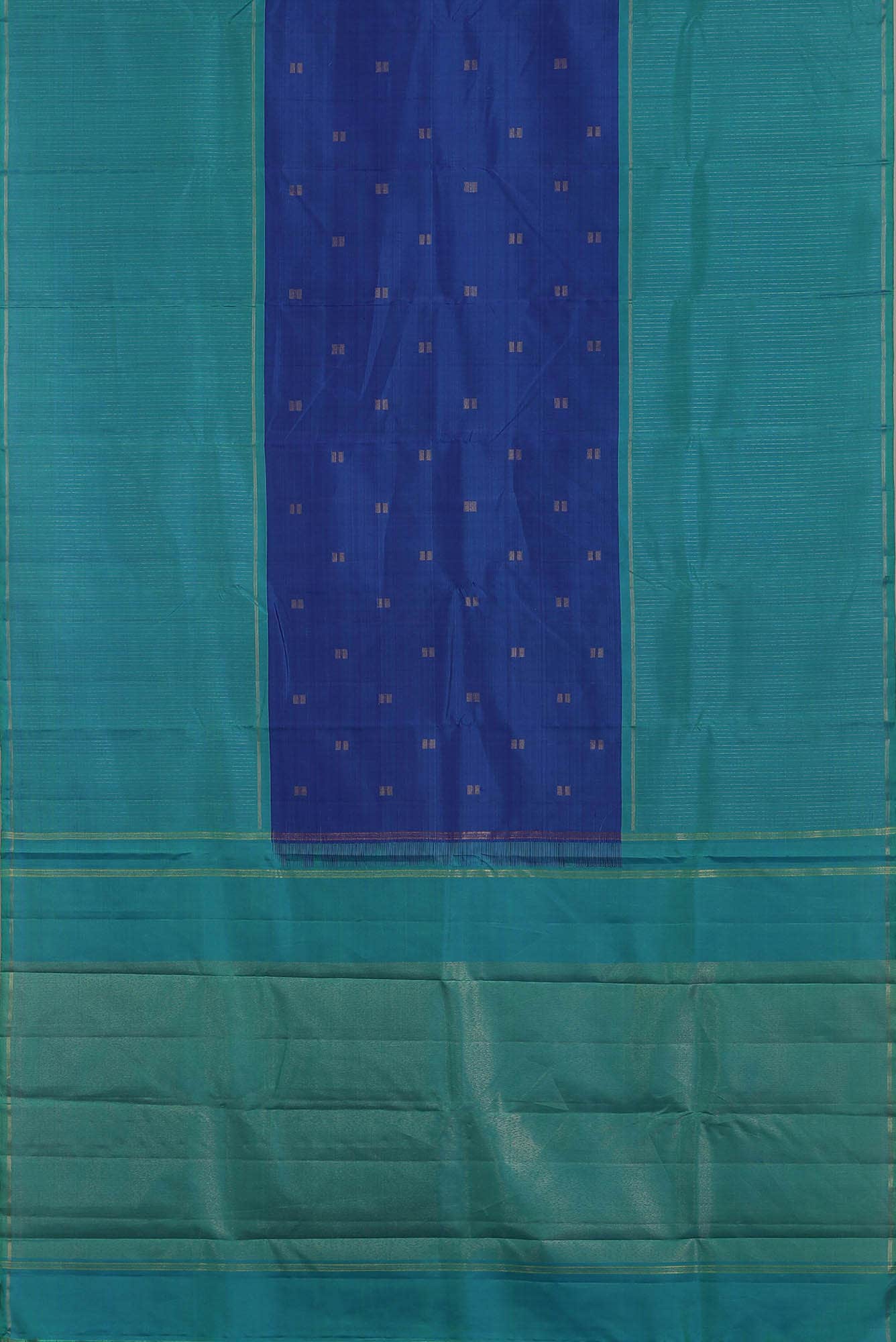 Pure Silk Pure Zari Blue Kanchipuram Saree