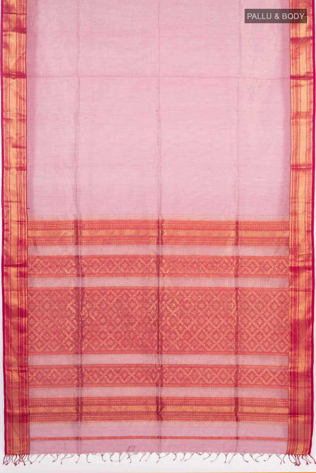 Maroon Maheshwari Silk Cotton Saree