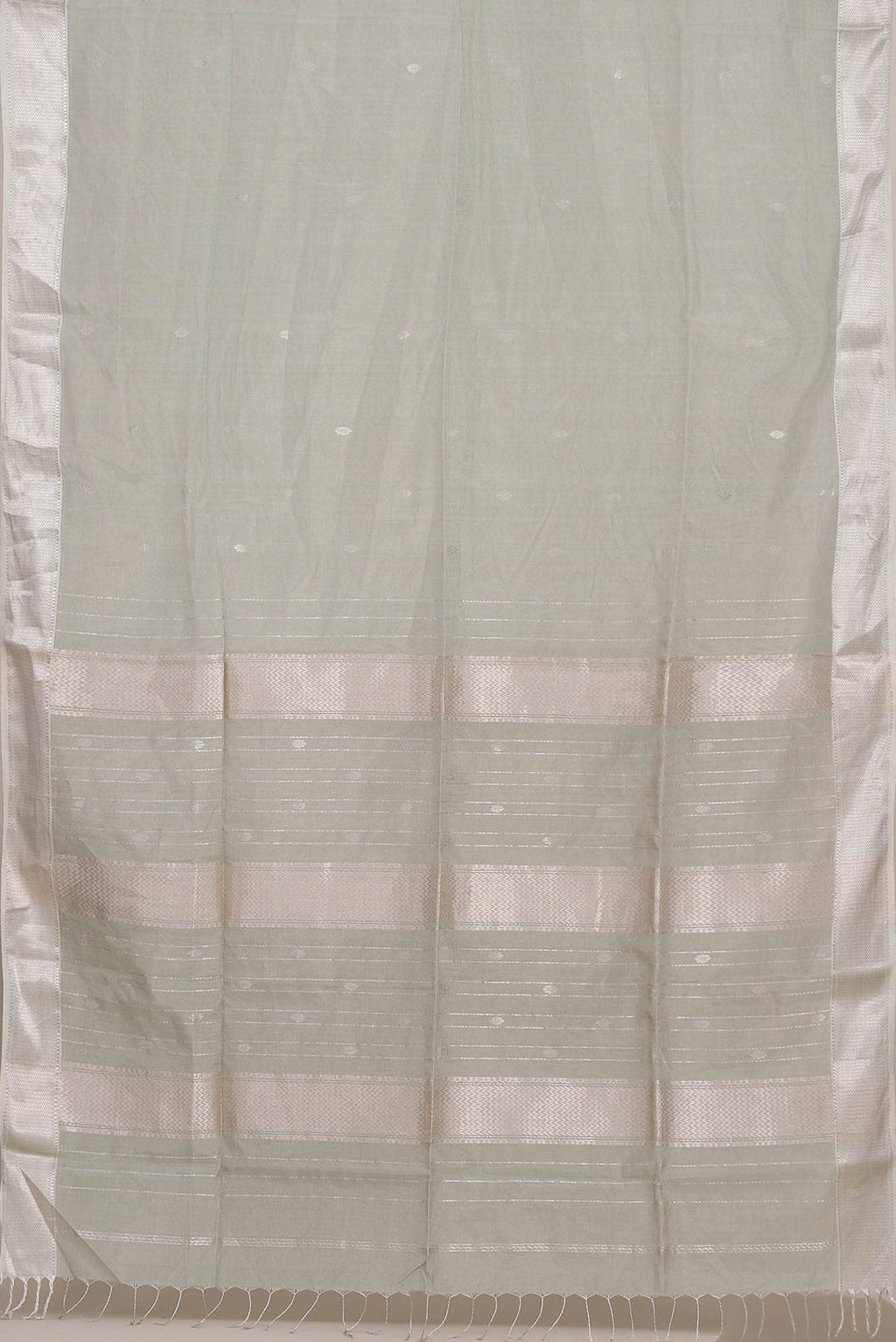 Grey Maheshwari Silk Cotton Saree