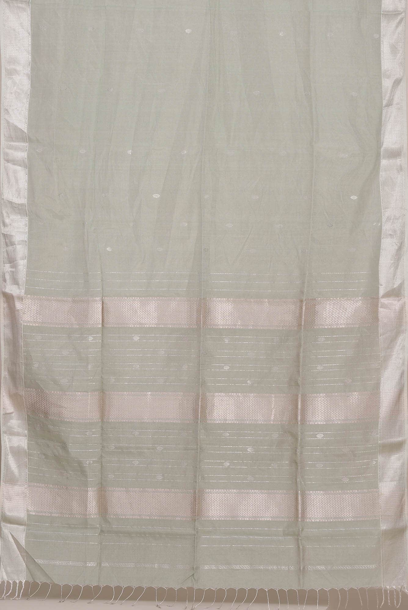 Grey Maheshwari Silk Cotton Saree