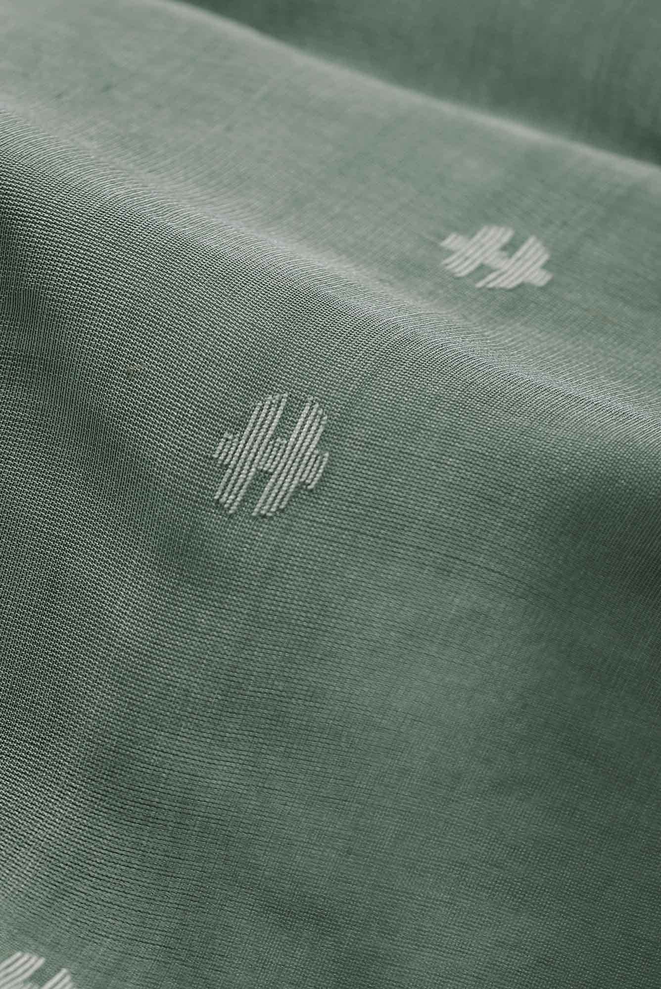 Green Jute Silk Saree