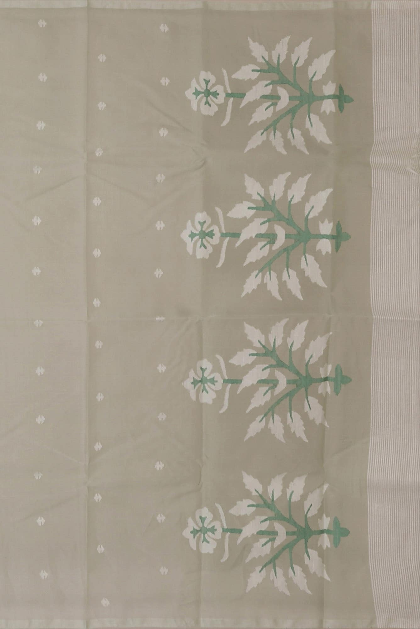 Green Jute Silk Saree