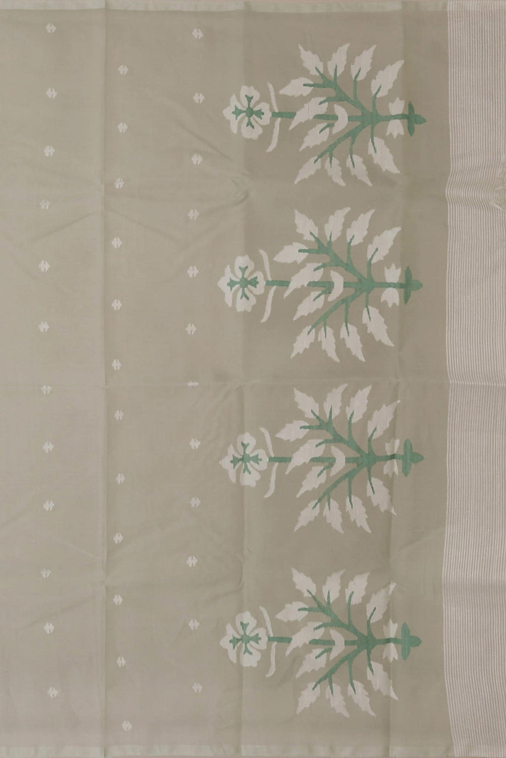 Green Jute Silk Saree