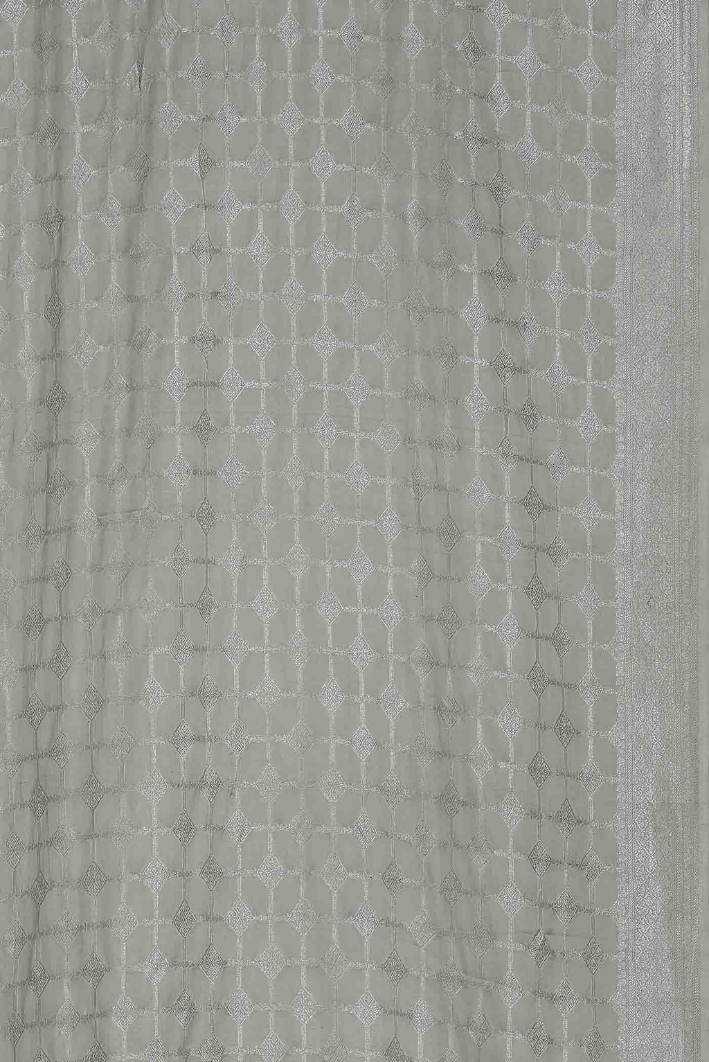 Cream Banarasi Silk Saree