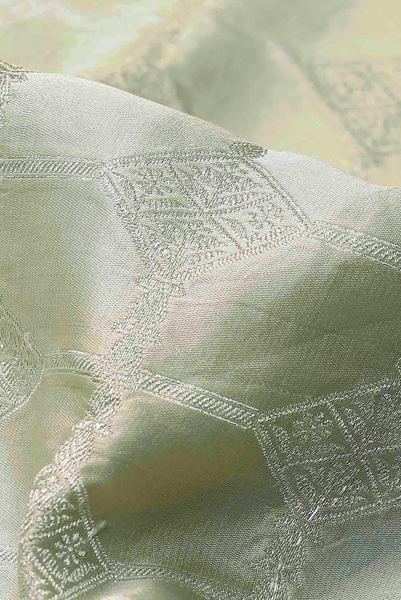 Cream Banarasi Silk Saree