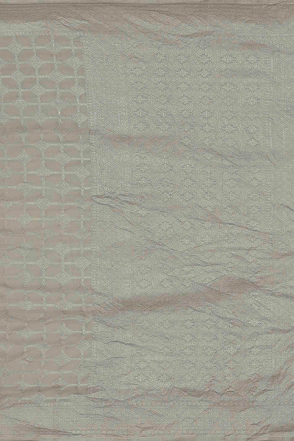 Cream Banarasi Silk Saree