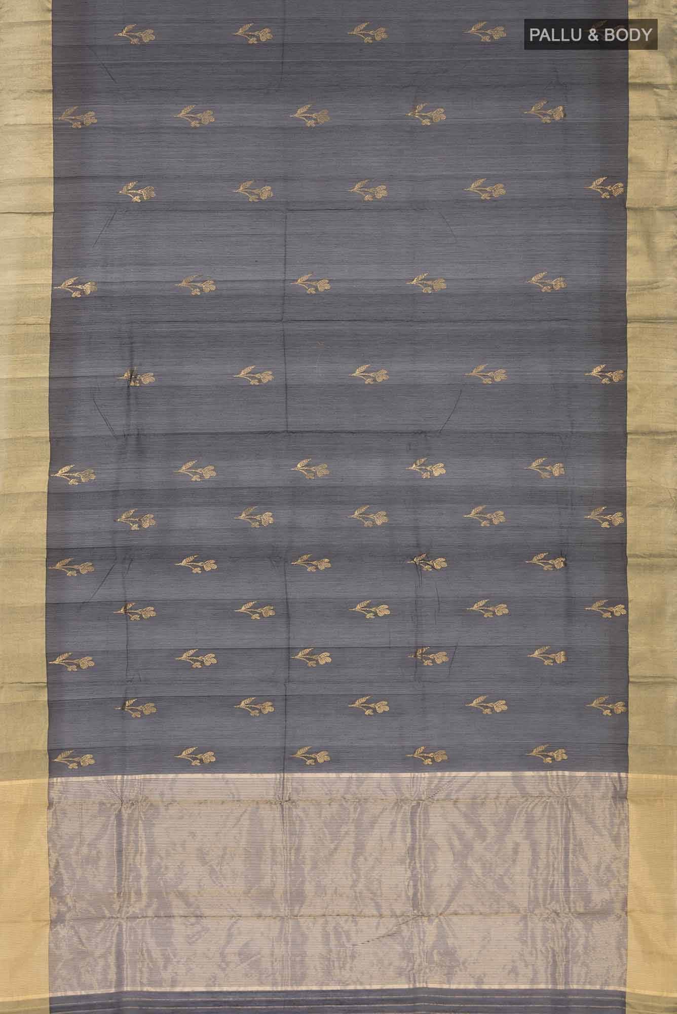 Black Chanderi Silk Cotton Saree