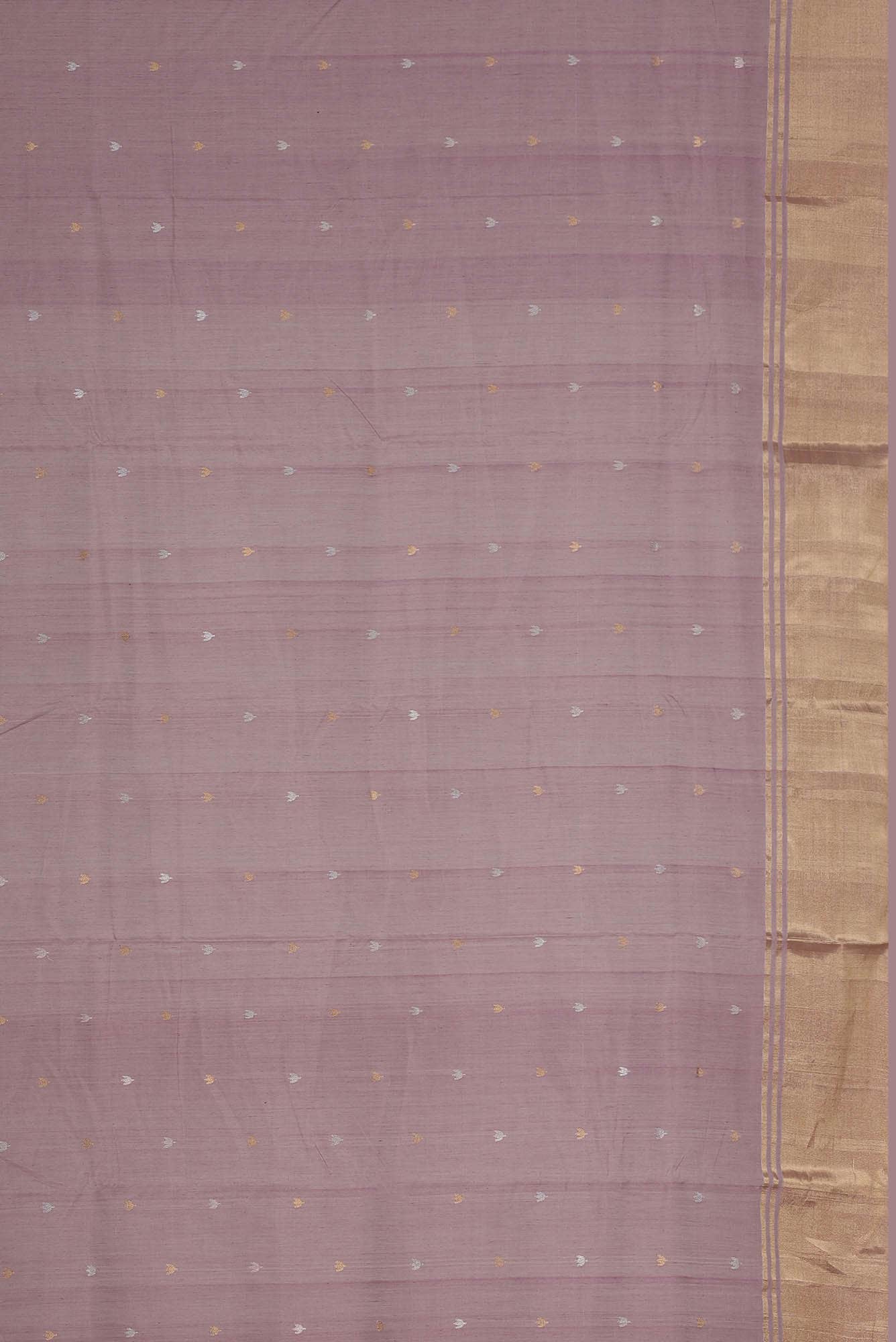 Lavender Maheshwari Silk Cotton Saree