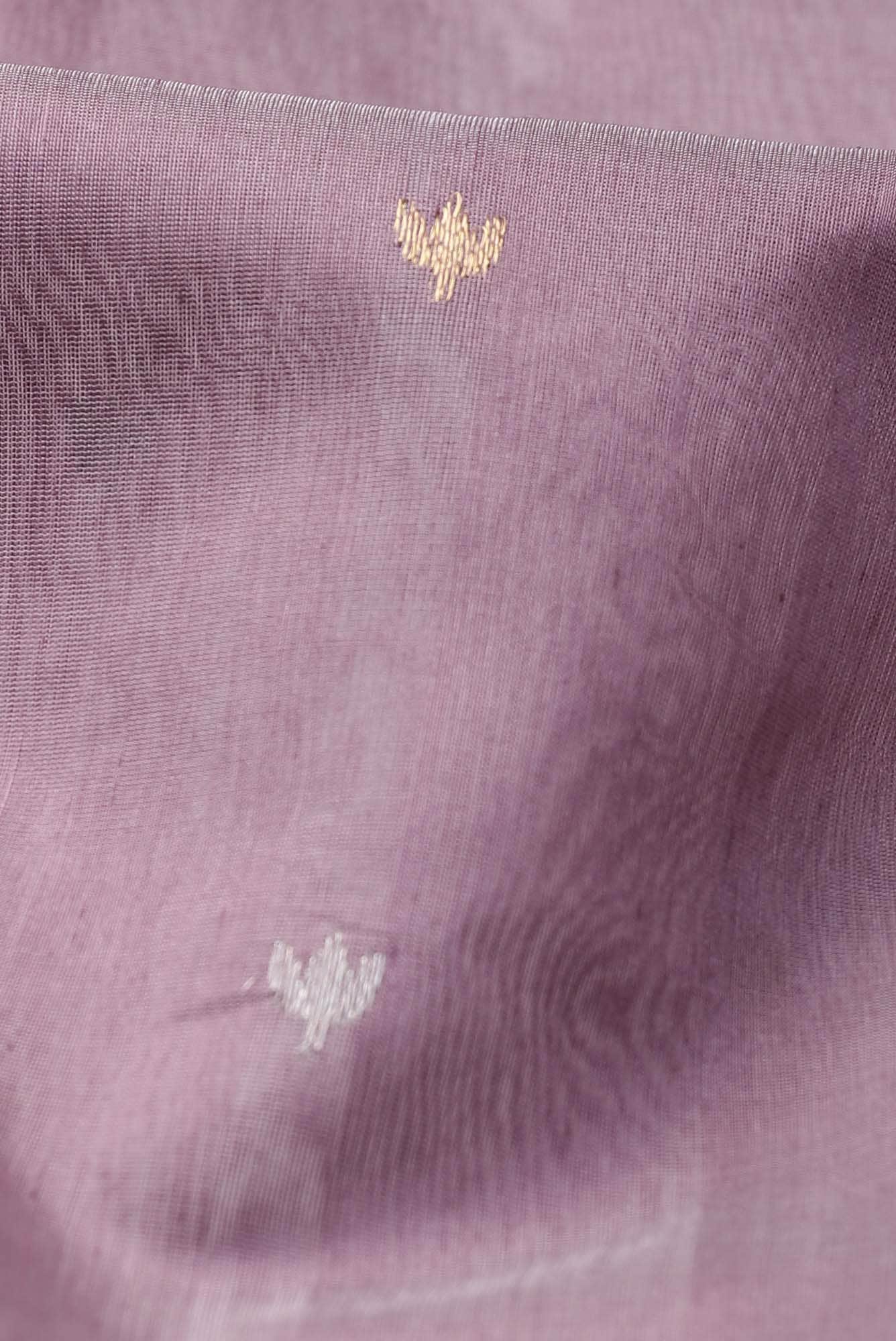 Lavender Maheshwari Silk Cotton Saree