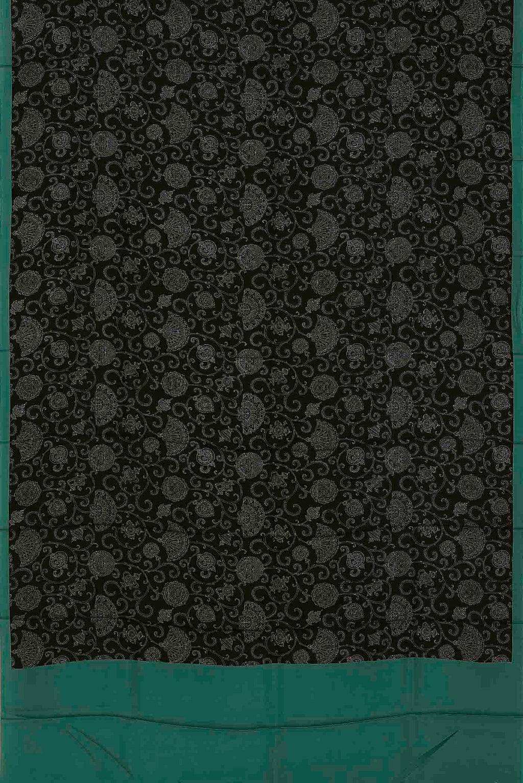 Black Printed Silk Saree