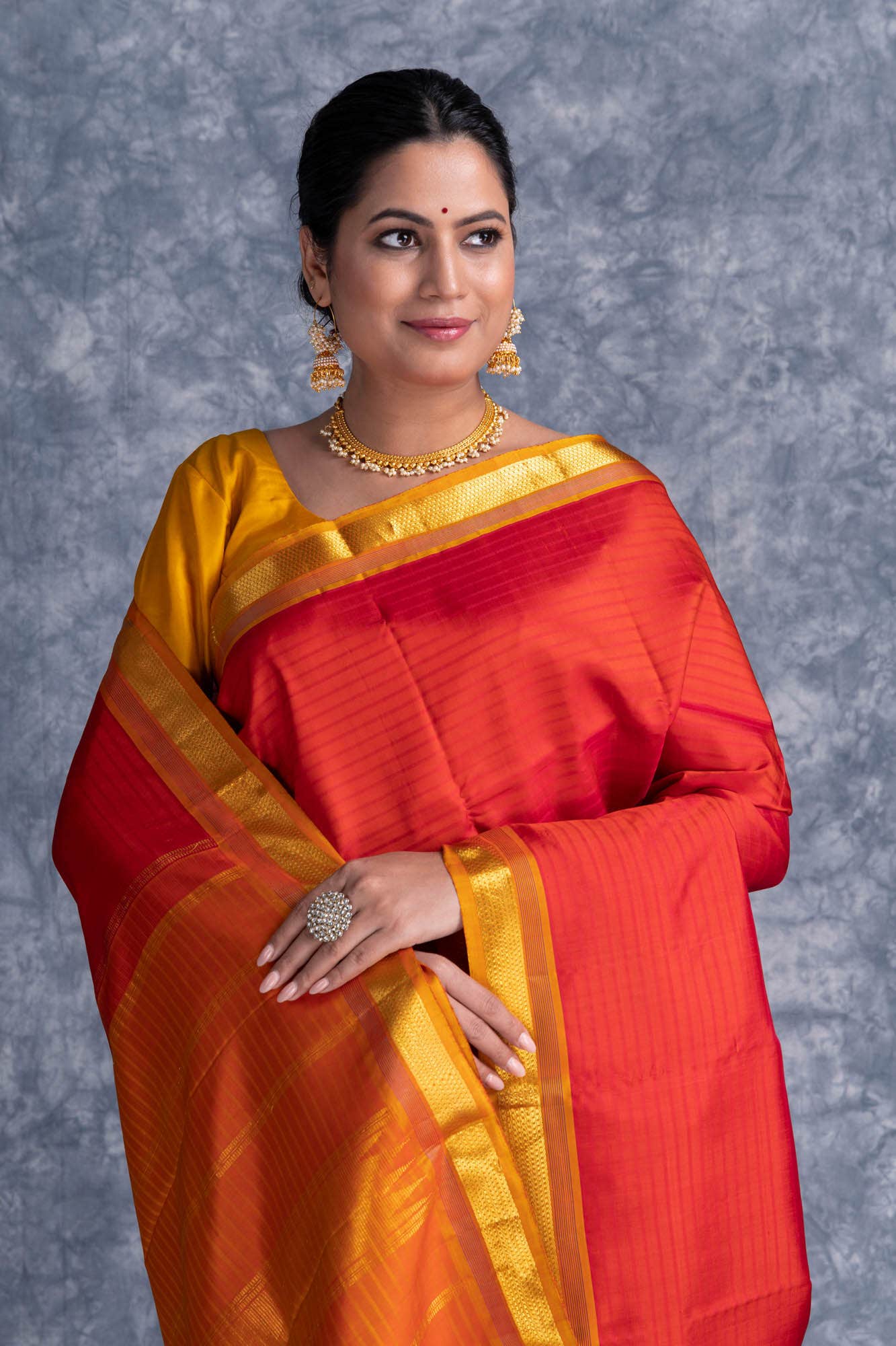 Pure Silk Pure Zari Deep Red Kanchipuram Saree