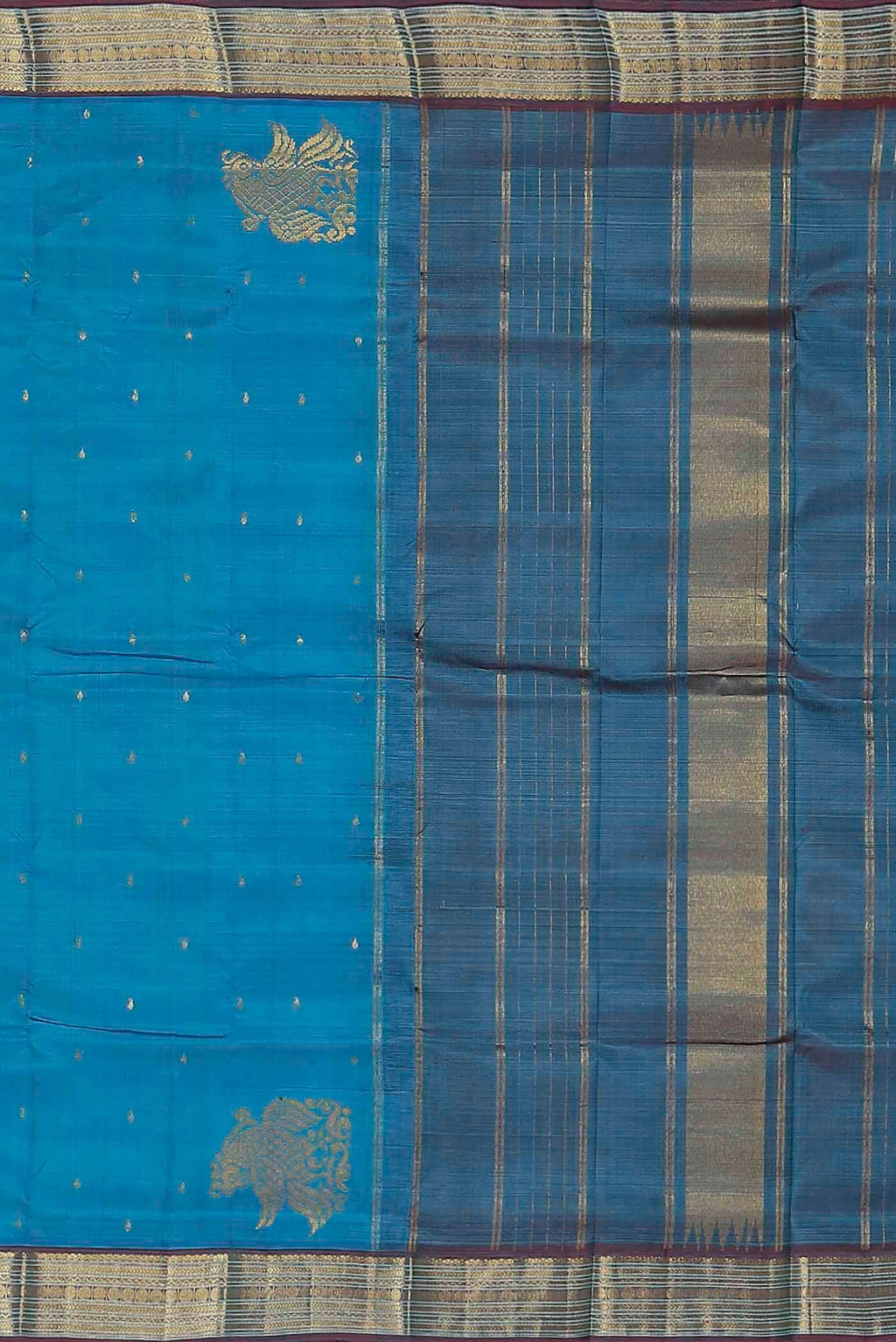 Blue Kanchipuram Silk Saree