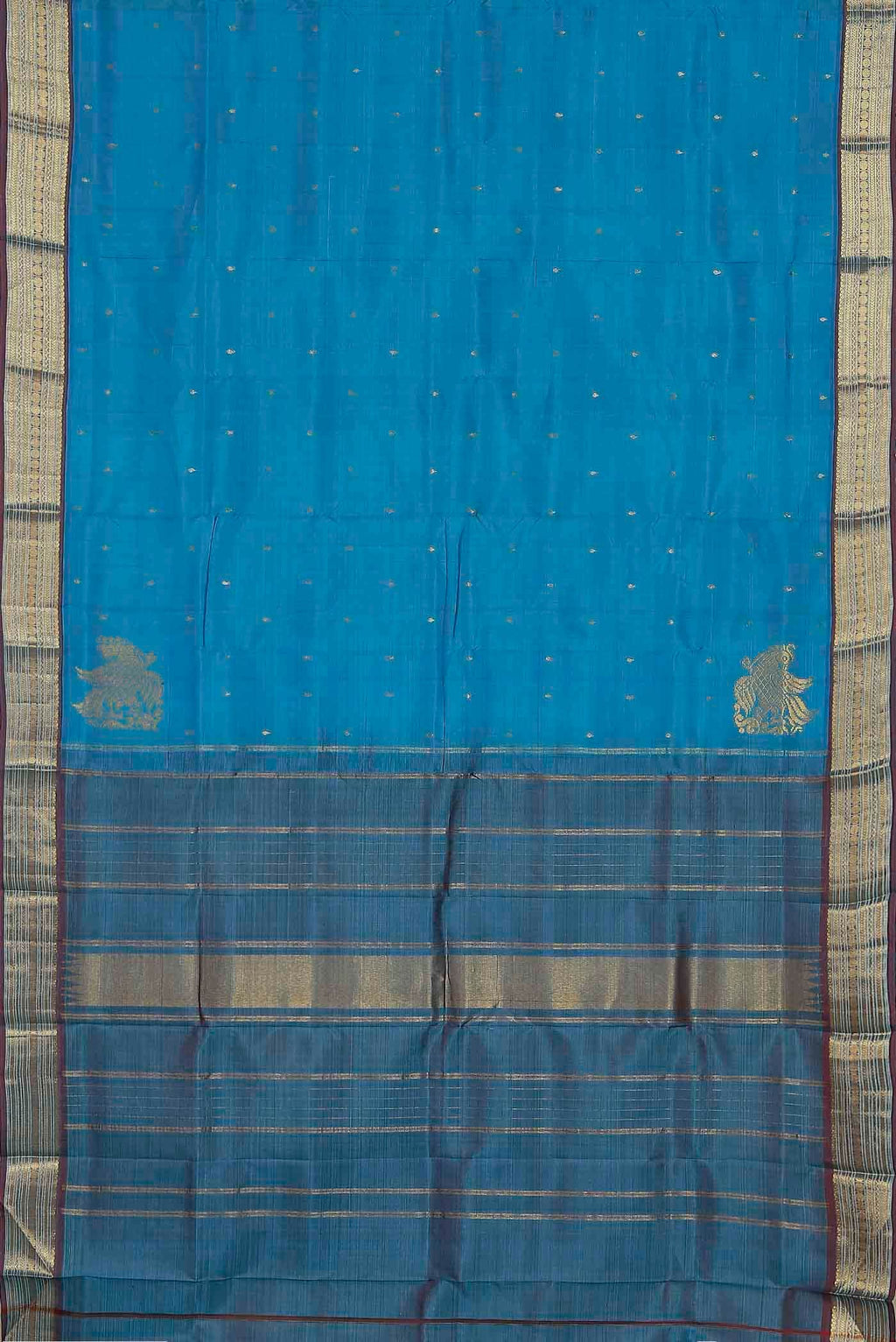 Blue Kanchipuram Silk Saree