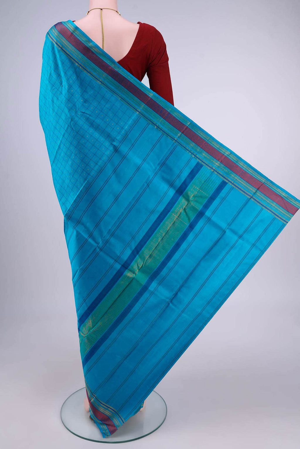 Blue Kanchipuram Silk Saree