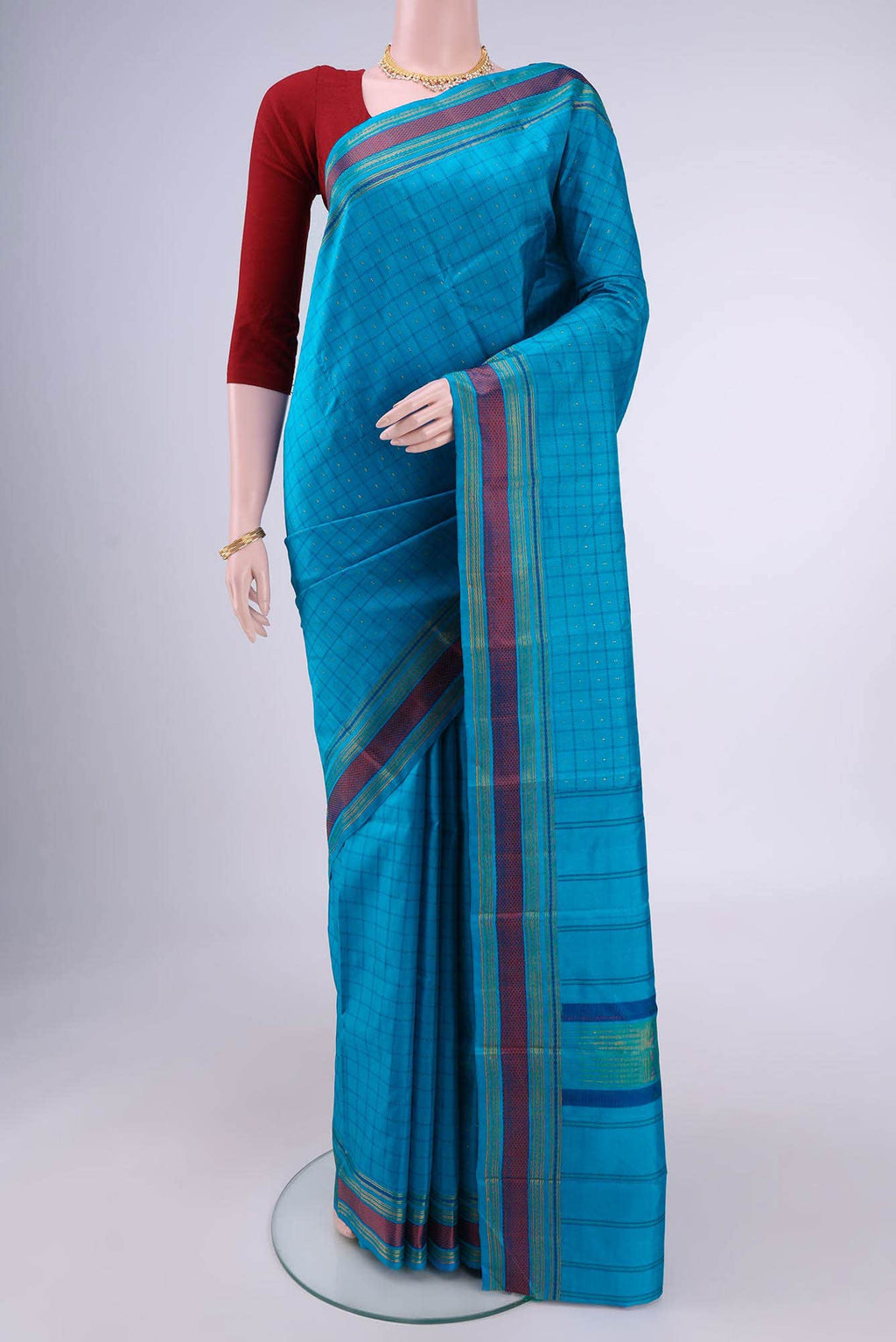 Blue Kanchipuram Silk Saree
