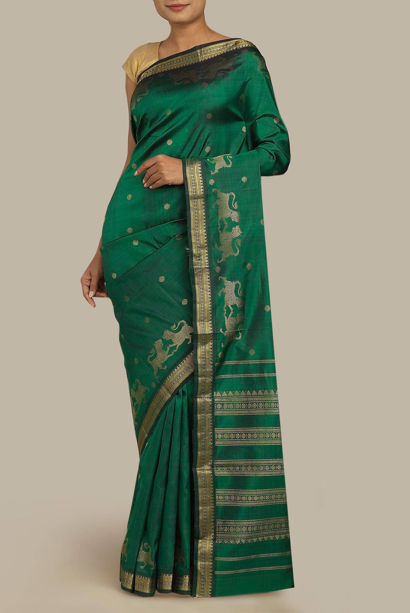Green Kanchipuram Silk Saree