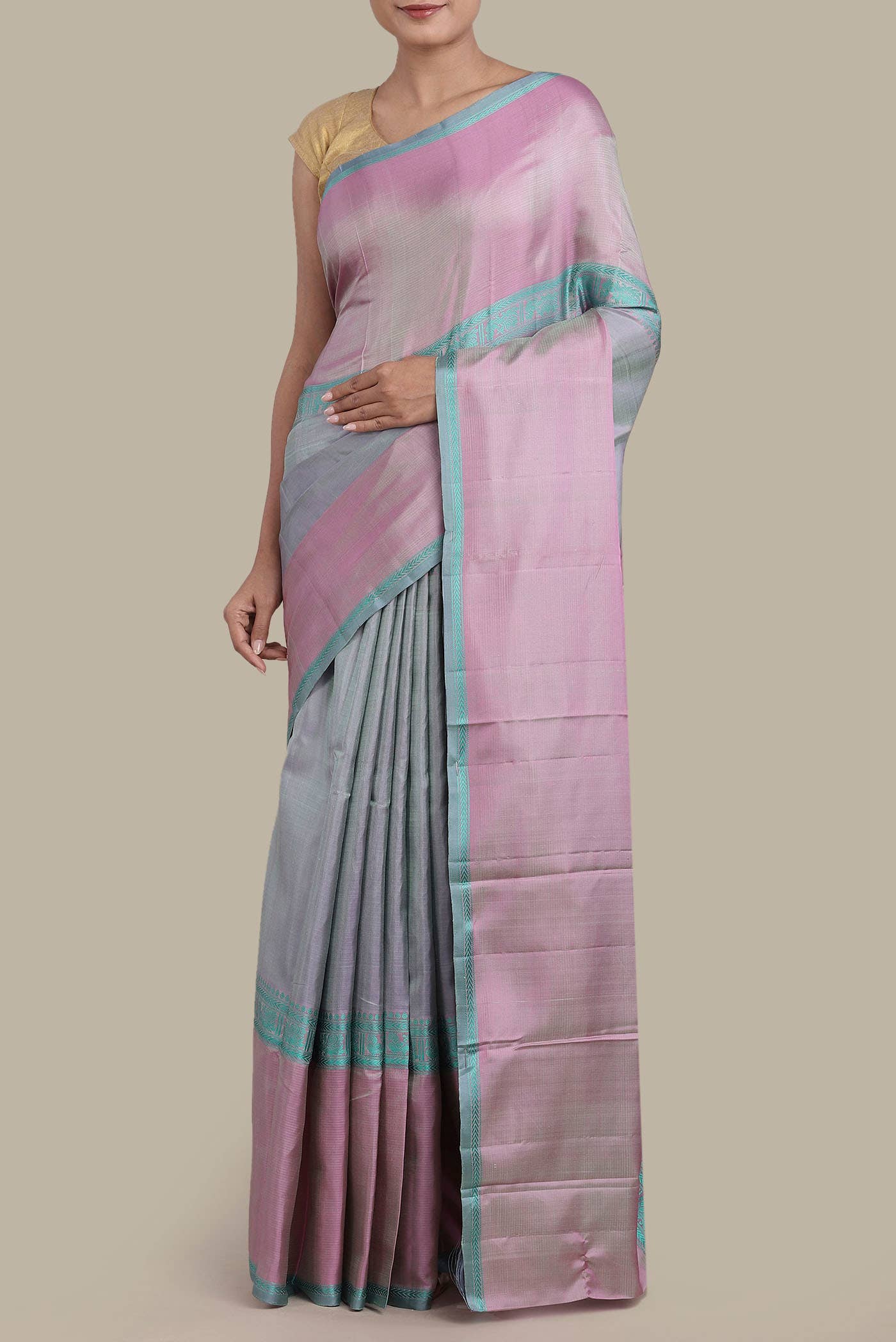 Blue Kanchipuram Silk Saree