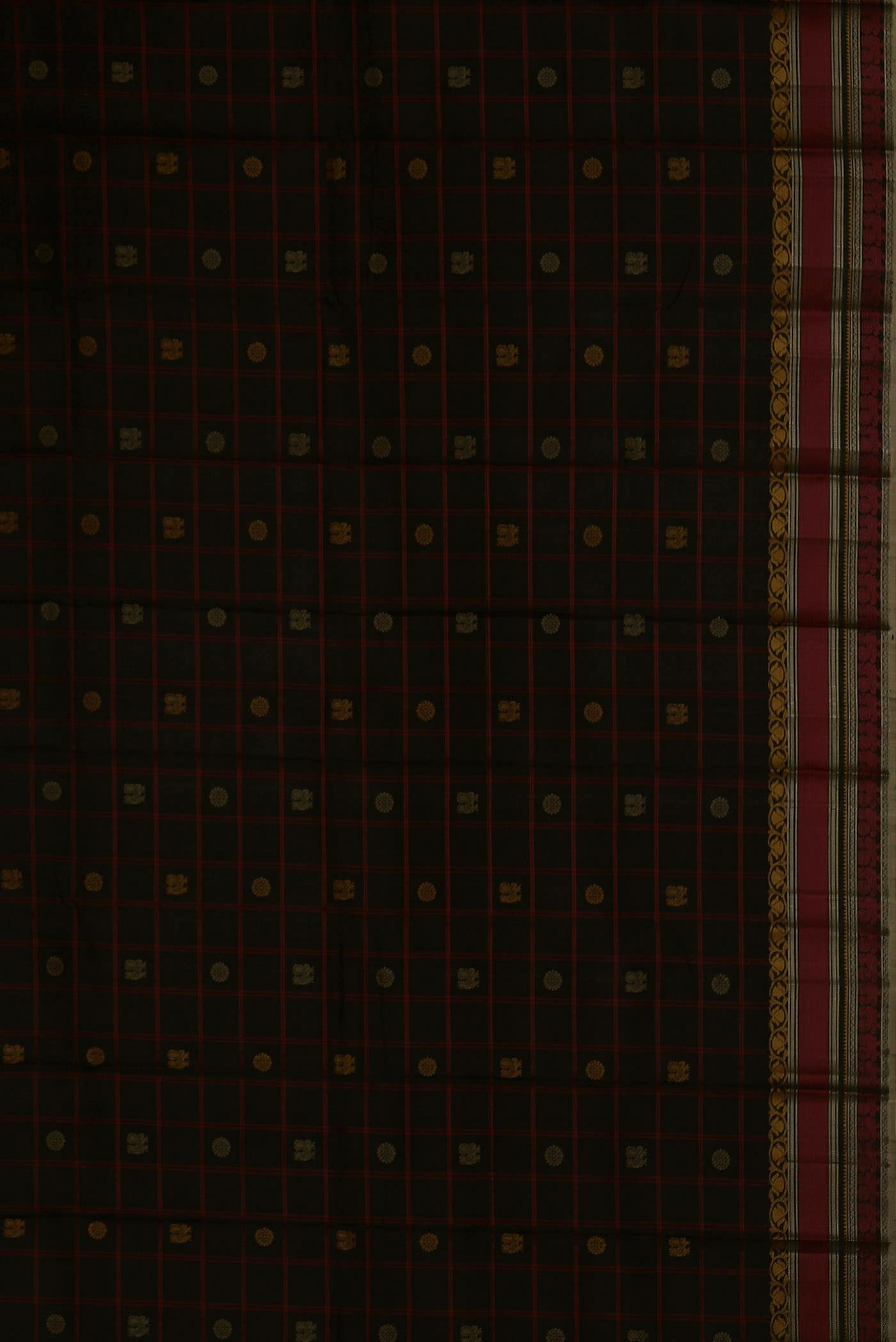 Black Kanchipuram Silk Saree
