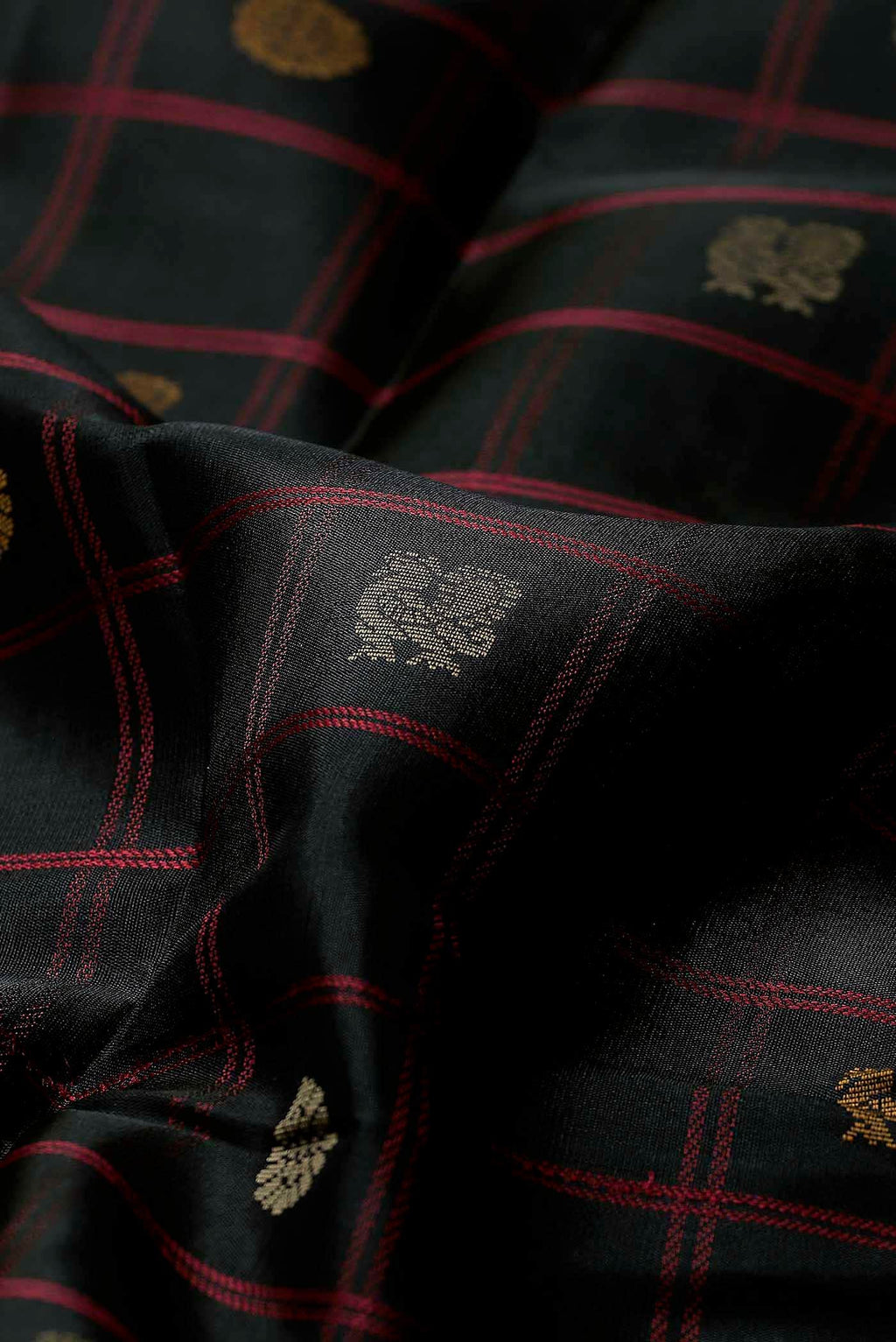 Black Kanchipuram Silk Saree
