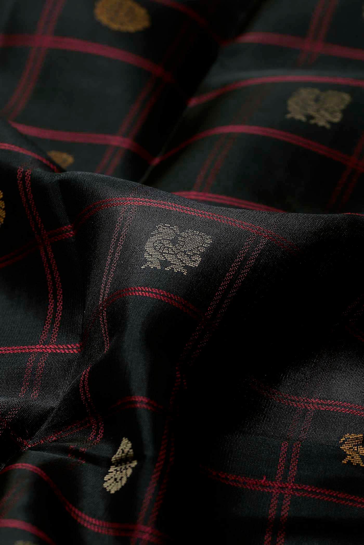 Black Kanchipuram Silk Saree