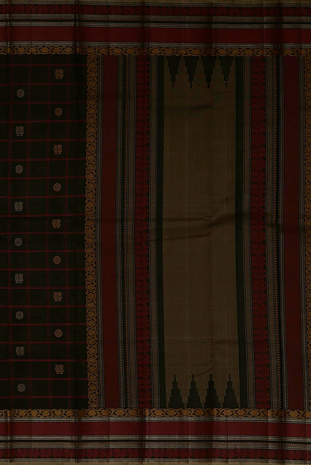 Black Kanchipuram Silk Saree