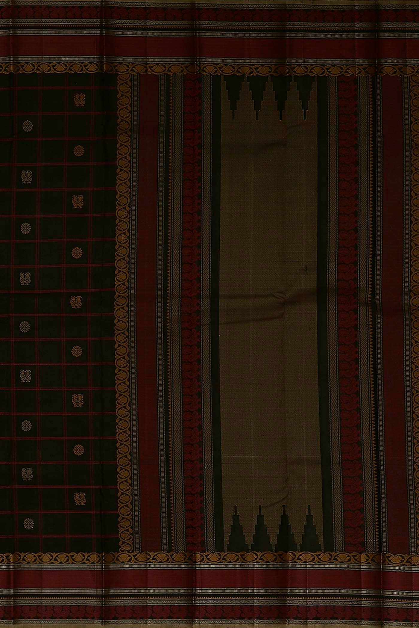 Black Kanchipuram Silk Saree