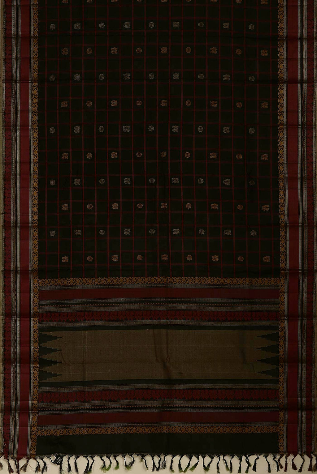 Black Kanchipuram Silk Saree